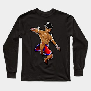 Muay Thai Flying Knee Long Sleeve T-Shirt